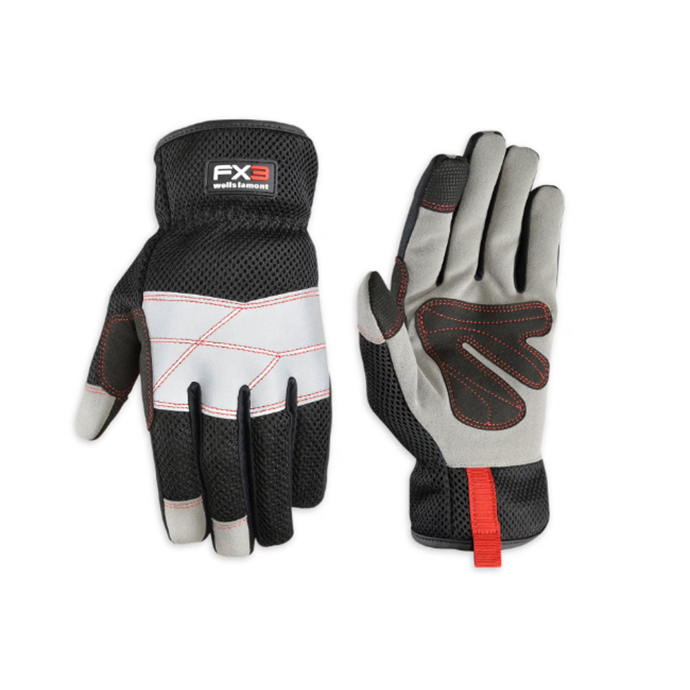 Wells Lamont FX3 Cool Synthetic Leather Work Gloves Black Men's XL Touchscreen